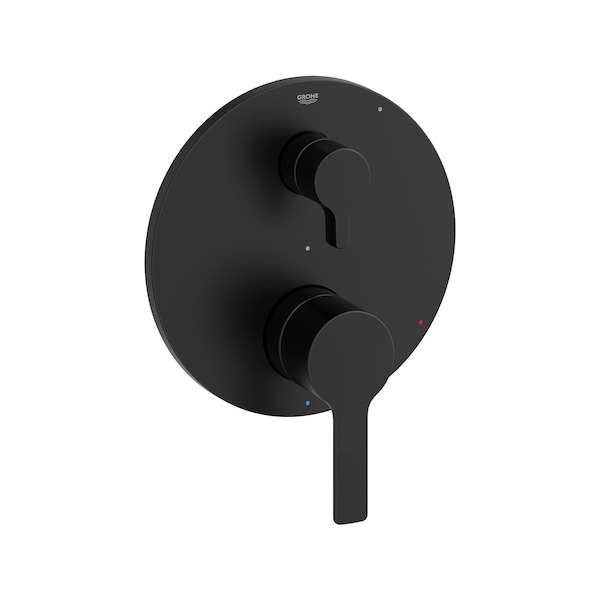 Lineare Pressure Balance Valve Trim With 2-Way Diverter With Cartridge, Black